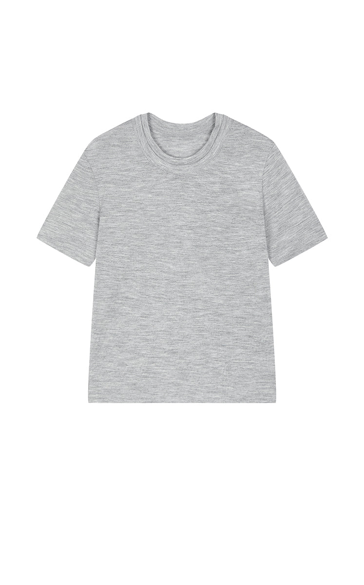 T-Shirt / JNBY Wool Slim fit Tee Grey