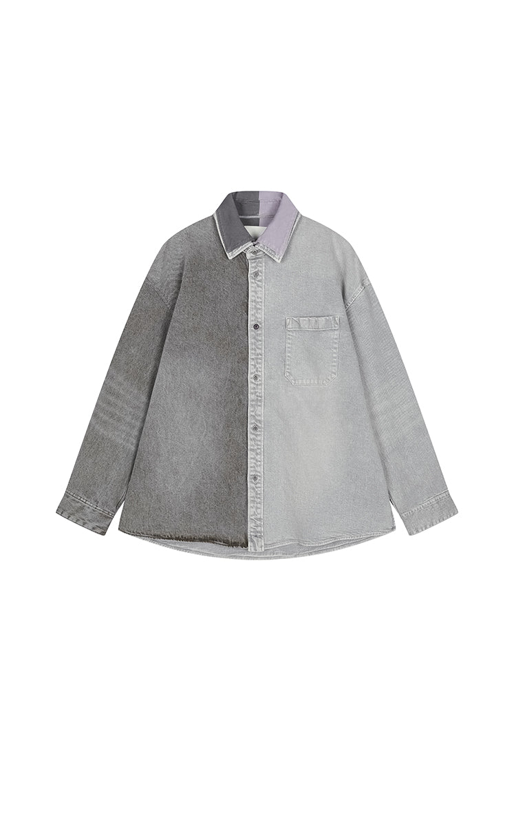 Jacket / JNBY Oversized Colorblock Denim Jacket