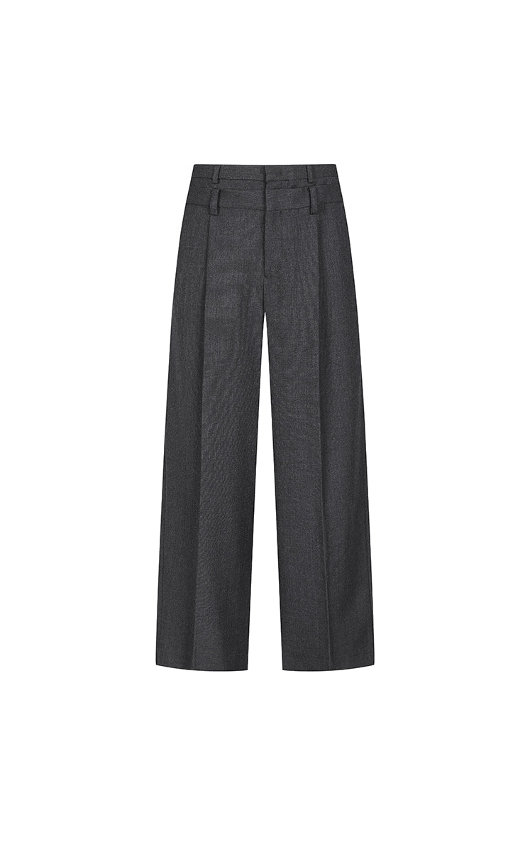 Pants / JNBY Straight-Leg Double-Waist Wool Trousers