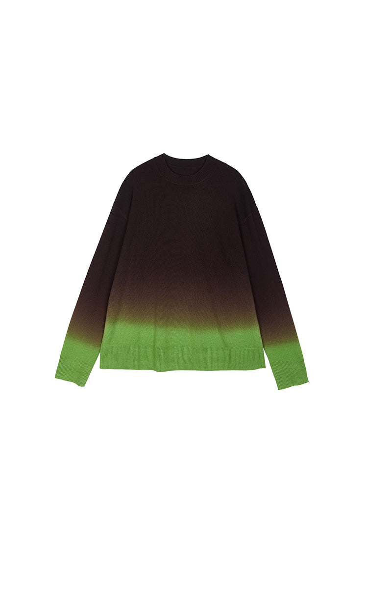 Sweater / JNBY Gradient Wool Cashmere Pullover Red-Green