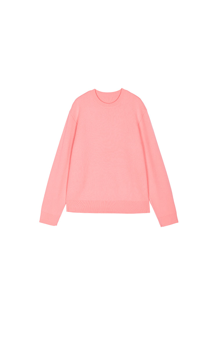 Sweater / JNBY O-Shape Wool-cashmere blend Pullover Pink