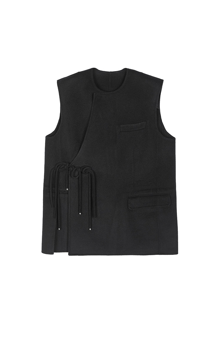 Vest / JNBY Double-Faced Collarless Wool Vest