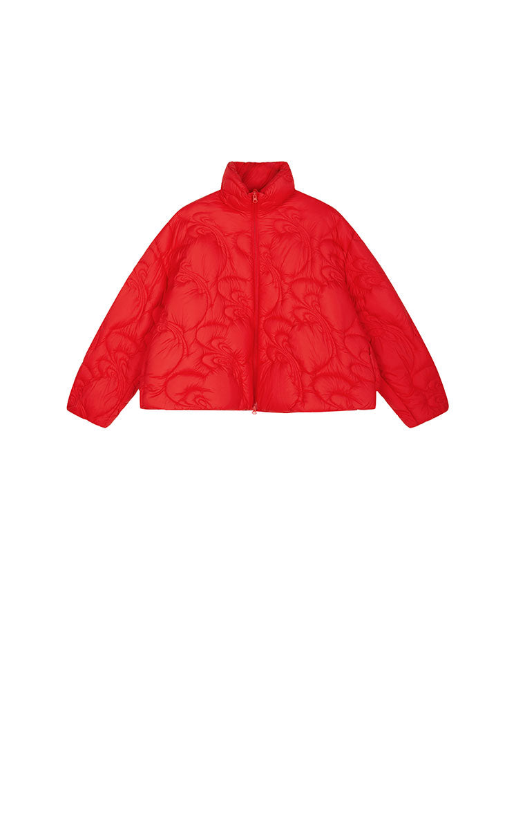 Down Coat / JNBY Quilted Stand Collar Short Down Coat