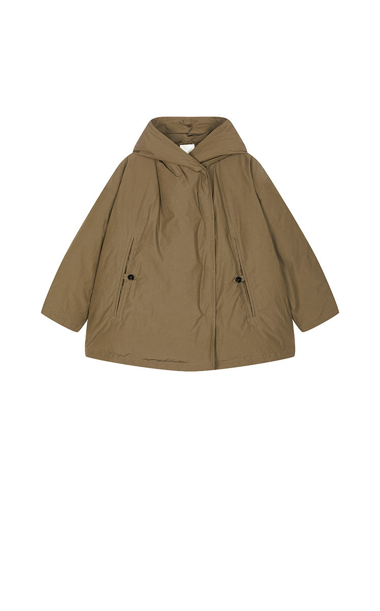 Down Coat / JNBY Oversized Cinched Hooded Down Coat
