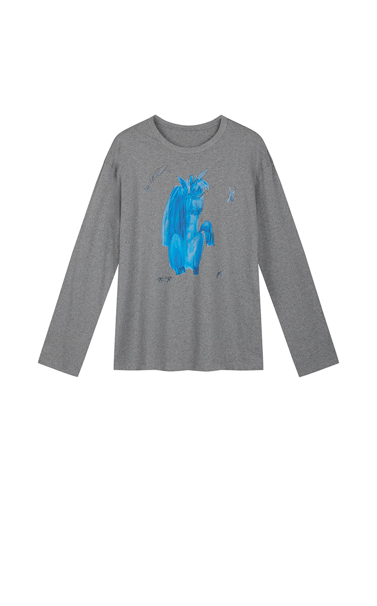 T-Shirt / JNBY Graphic Cotton Long Sleeve Tee