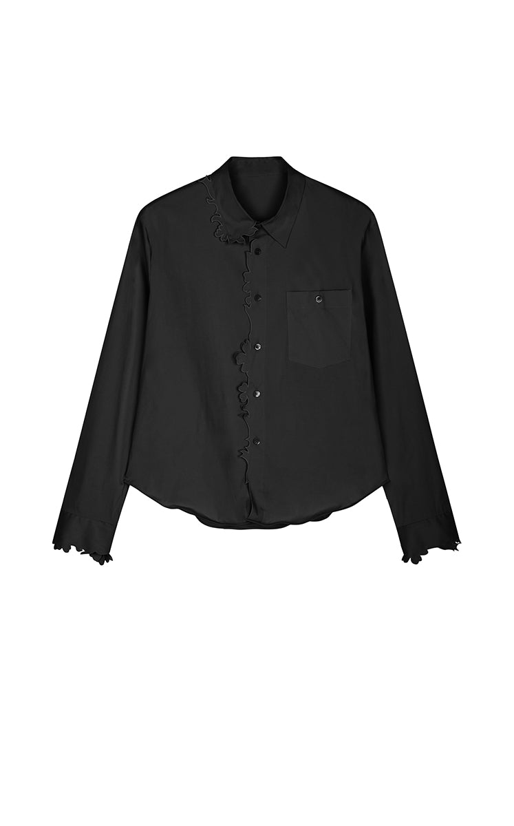 Shirt / JNBY Cut-Out Floral Dimensional Shirt