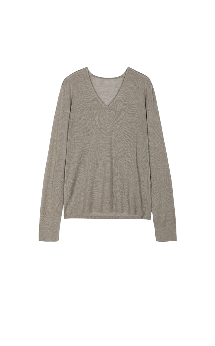 Sweater / JNBY V-Neck Baselan Wool-Silk Blend Pullover