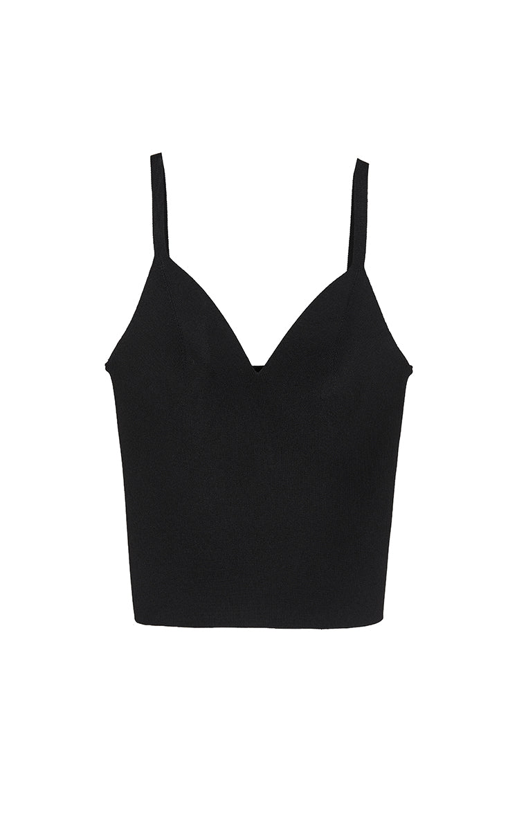 Knit Top / JNBY V-Neck Slim Knit Camisole Jet Black