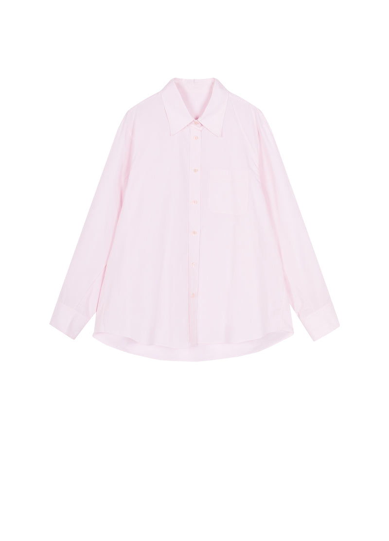 Shirt / JNBY x SAMUEL Oversized Cotton Poplin Long Sleeve Shirt Pink