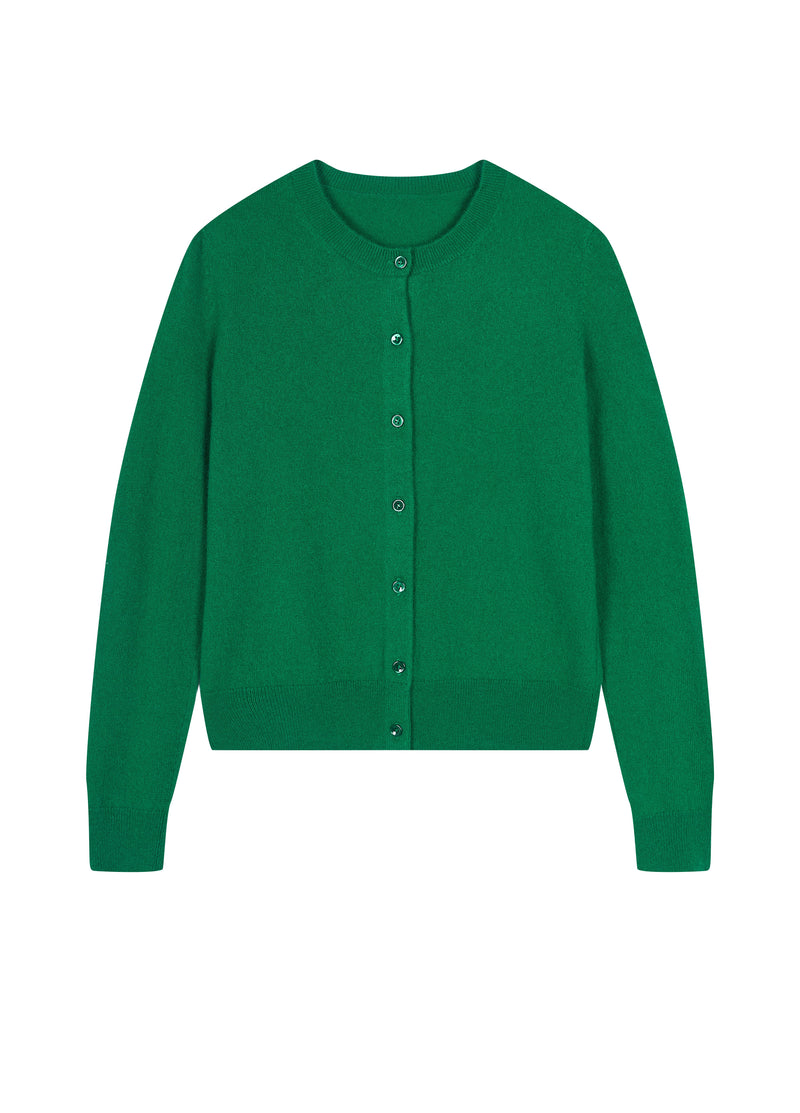 Cardigan / JNBY Wool Cashmere Blend Cropped Knit Green