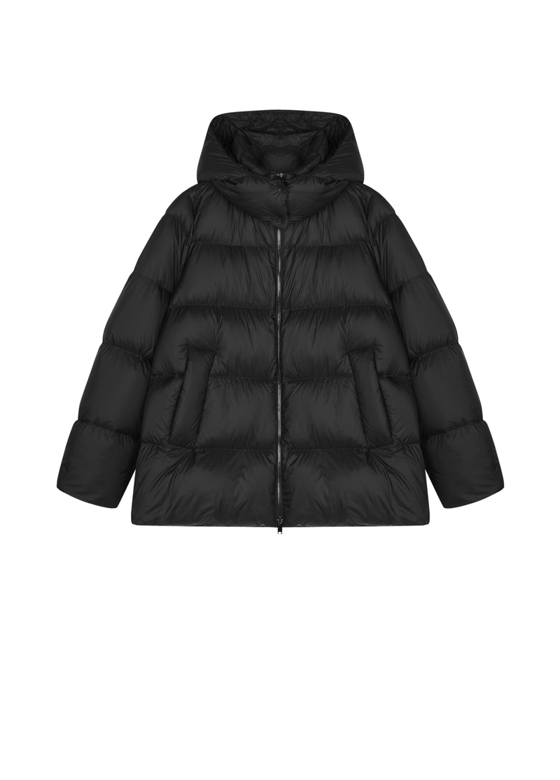 Coat / JNBY A-Line Down Puffer Jacket with Detachable Hood