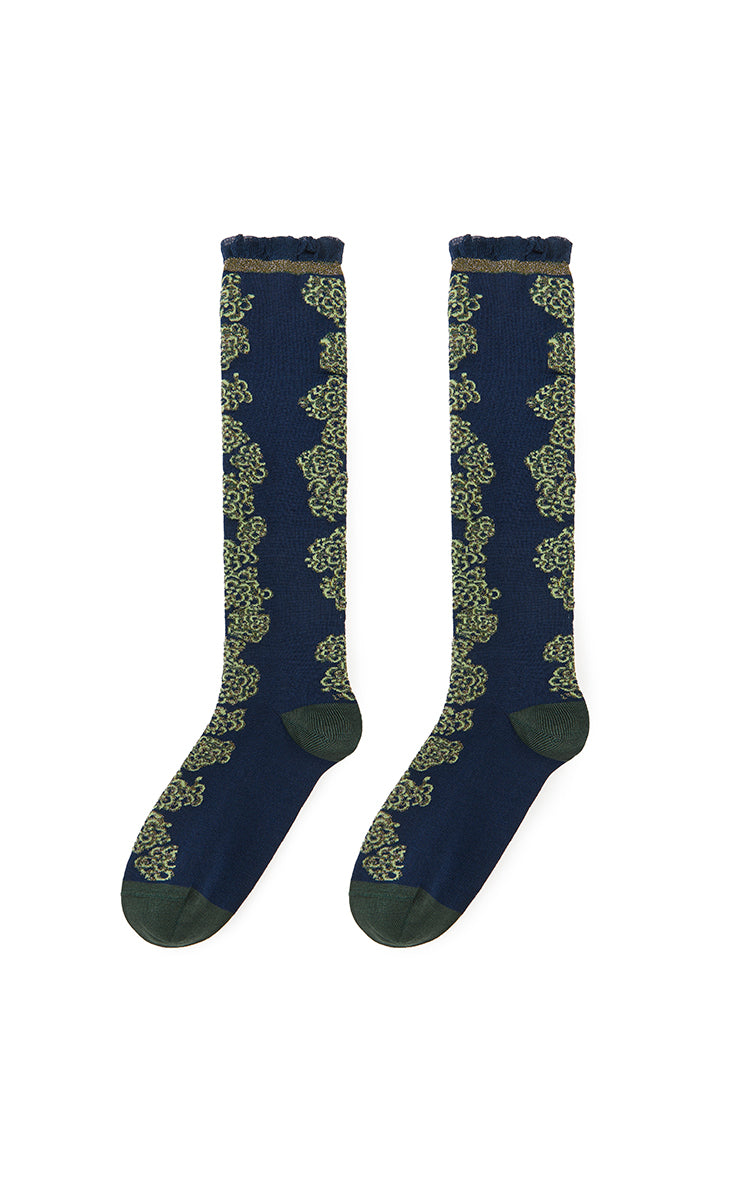 Socks / JNBY Silky High Crew Socks Dark Blue M