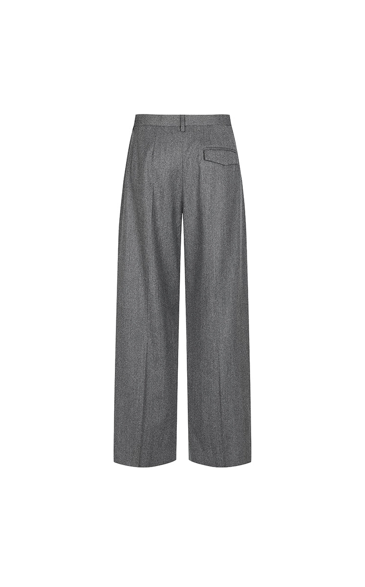 Pants / JNBY Ruched Waist Fringe Wide-Leg Pants