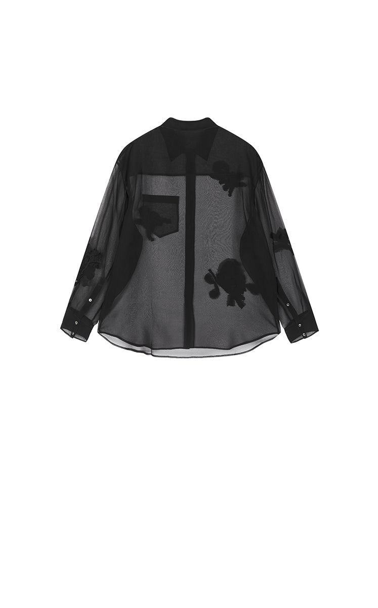 Shirt / JNBY Oversize Silk Organza Blouse