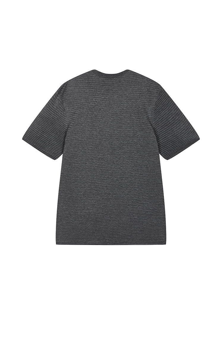 Sweater / JNBY Wool Blend Pintuck Short Sleeve Pullover