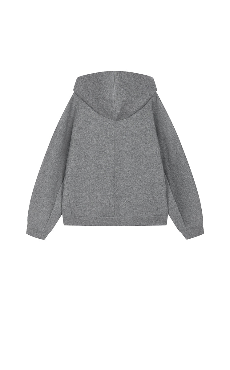 Sweatershirt / JNBY Zip-Up Lyocell Blend Hoodie Grey
