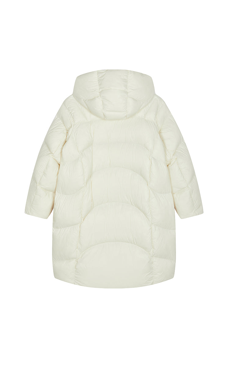 Down Coat / JNBY Oversized Long Hooded Down Coat