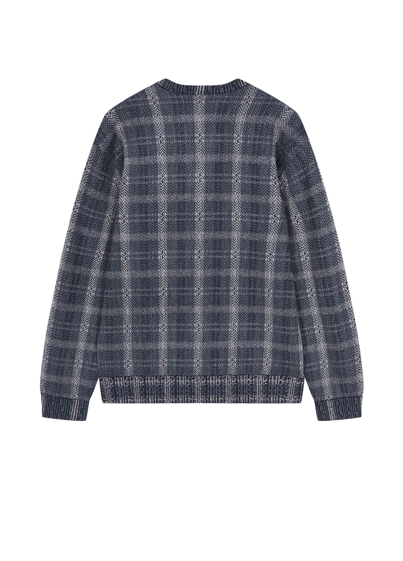 Sweater / JNBY Merino Wool Jacquard Stand Collar Pullover