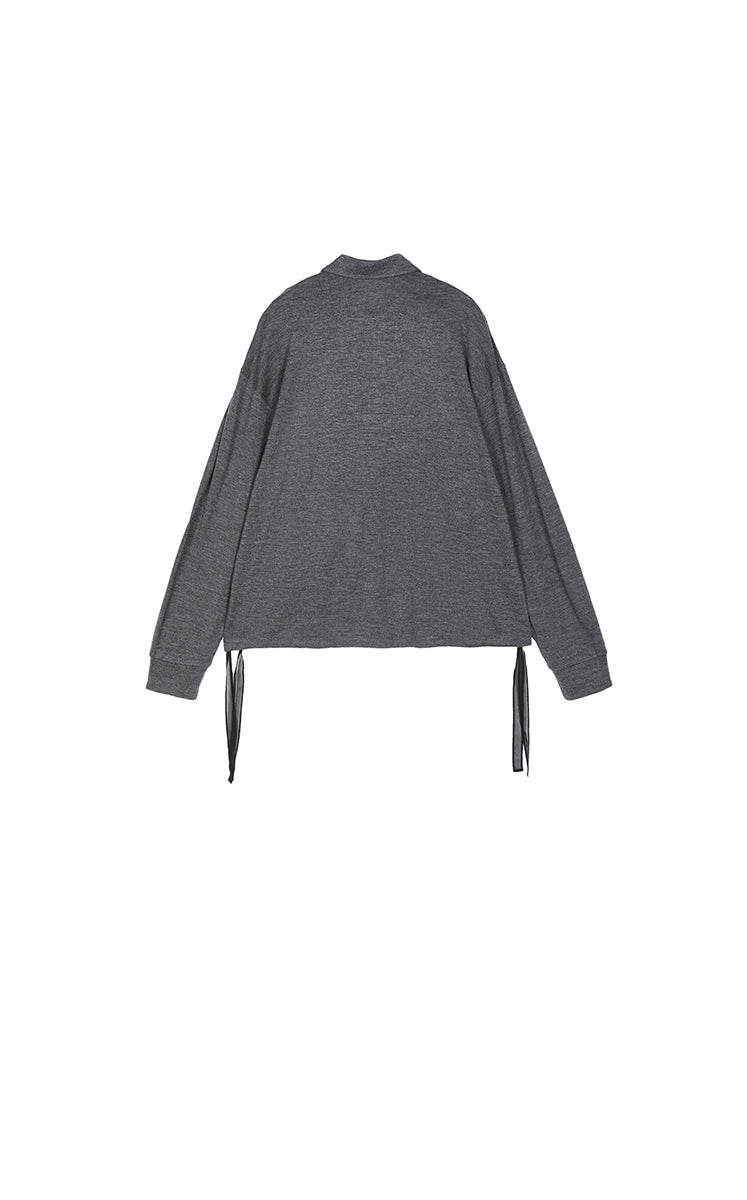 Sweatshirt / JNBY Minimal Collar Merino Wool Pullover