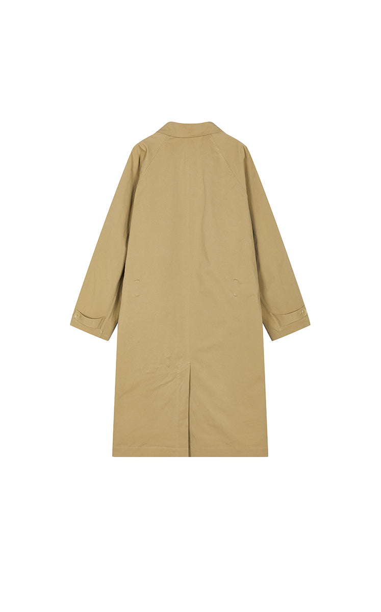 Coat / JNBY Relaxed Cotton Blend Raglan Sleeve Trench Coat