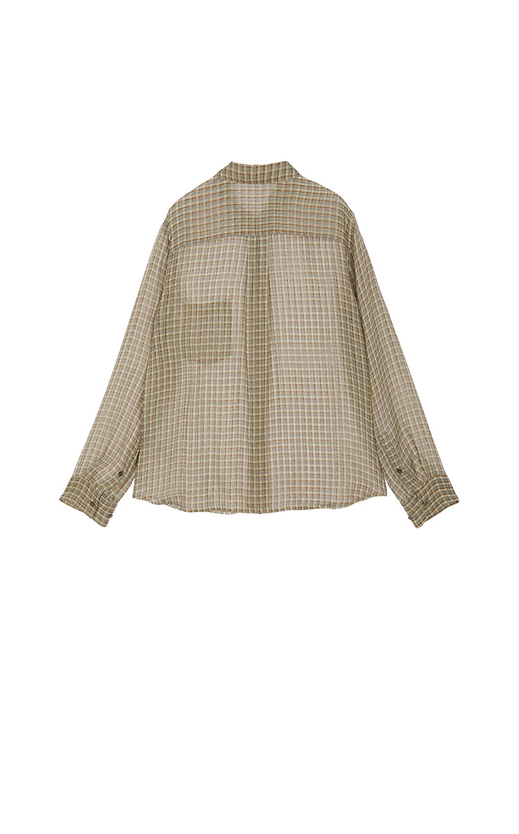Shirt / JNBY Silk Mini Check Relaxed Shirt