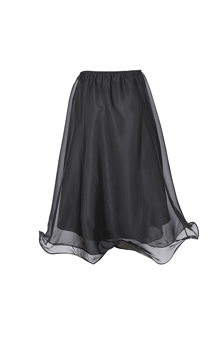 Skirt / JNBY Woven Organza A-Line Maxi Skirt