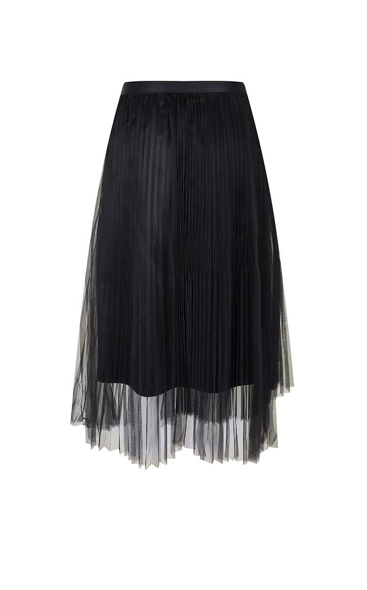 Skirt / JNBY Pleated Mesh A-Line Maxi Skirt