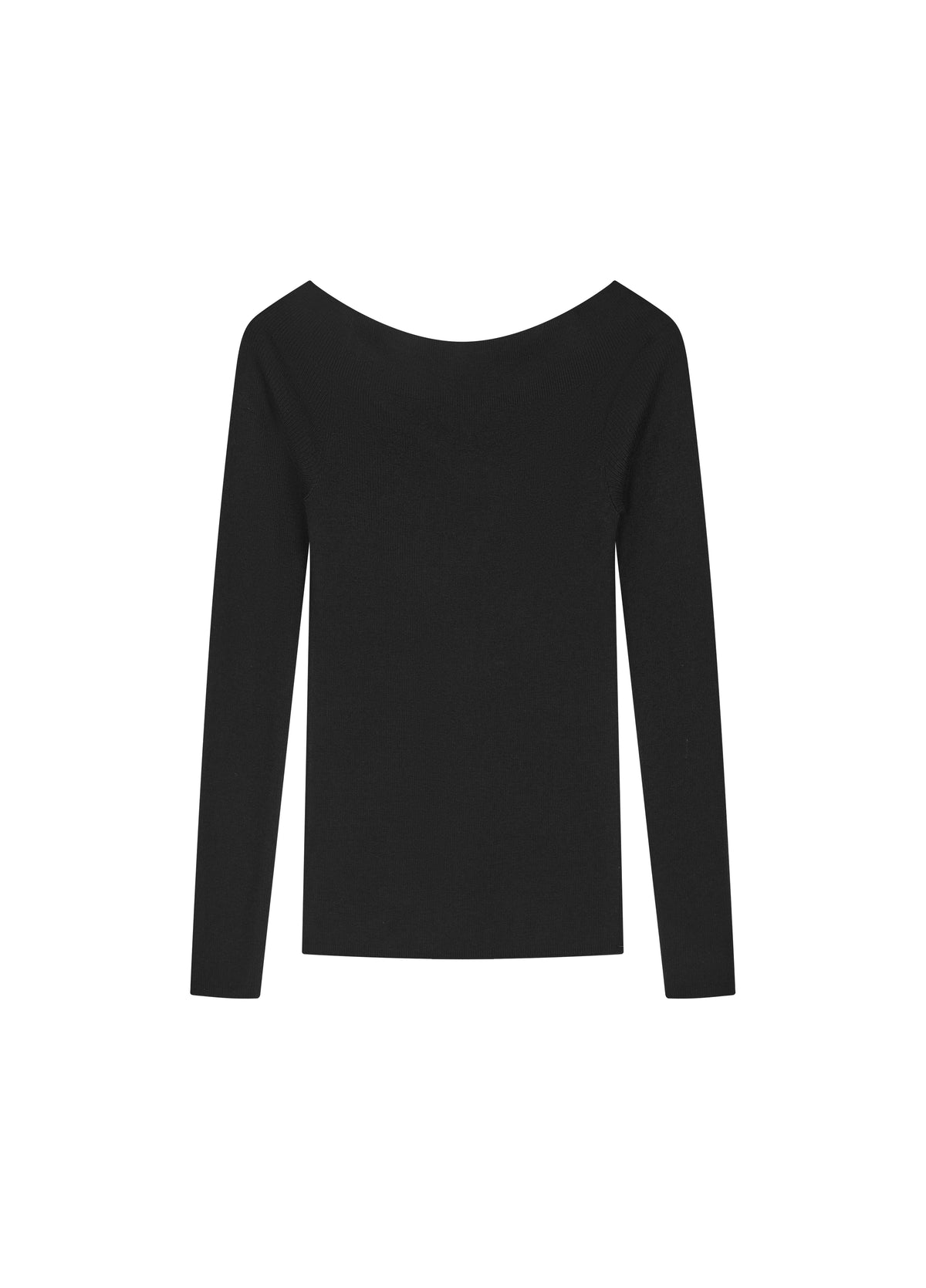 Sweater / JNBY Merino Wool Ribbed Boat Neck Pullover