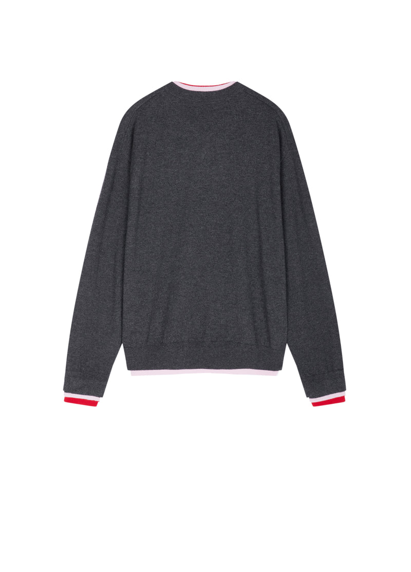 Sweater / JNBY Merino Wool Cashmere Blend V-Neck Pullover