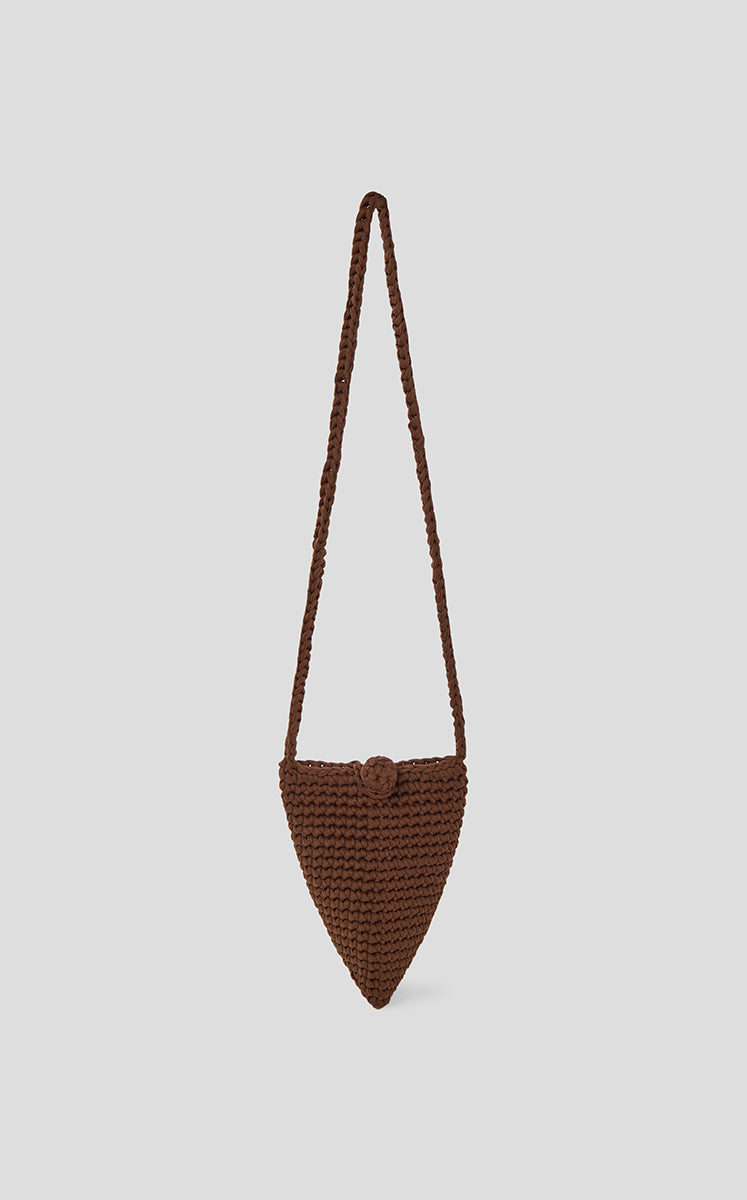 Bag / JNBYHOME Cotton Woven Triangle Crossbody Brown M