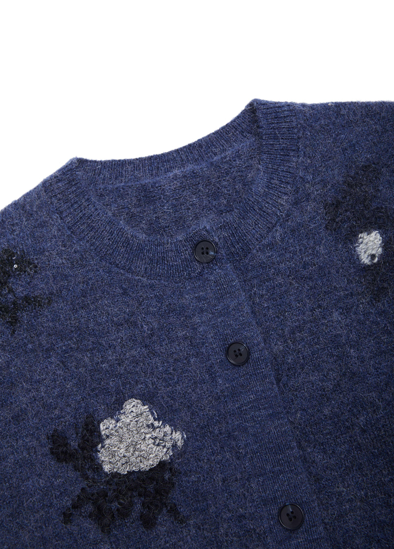 Cardigan / JNBY Mohair Blend Floral Jacqueline Short Sweater