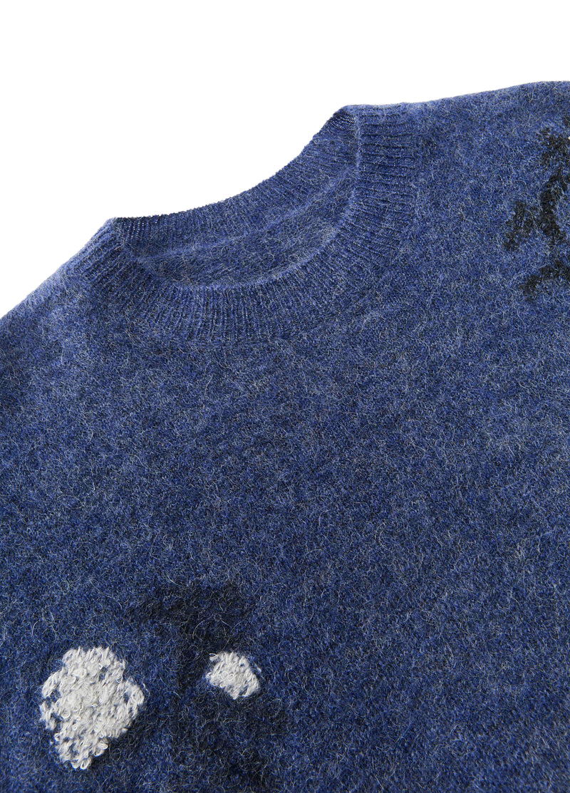 Sweater / JNBY Mohair Blend Oversized Floral Jacquard Pullover