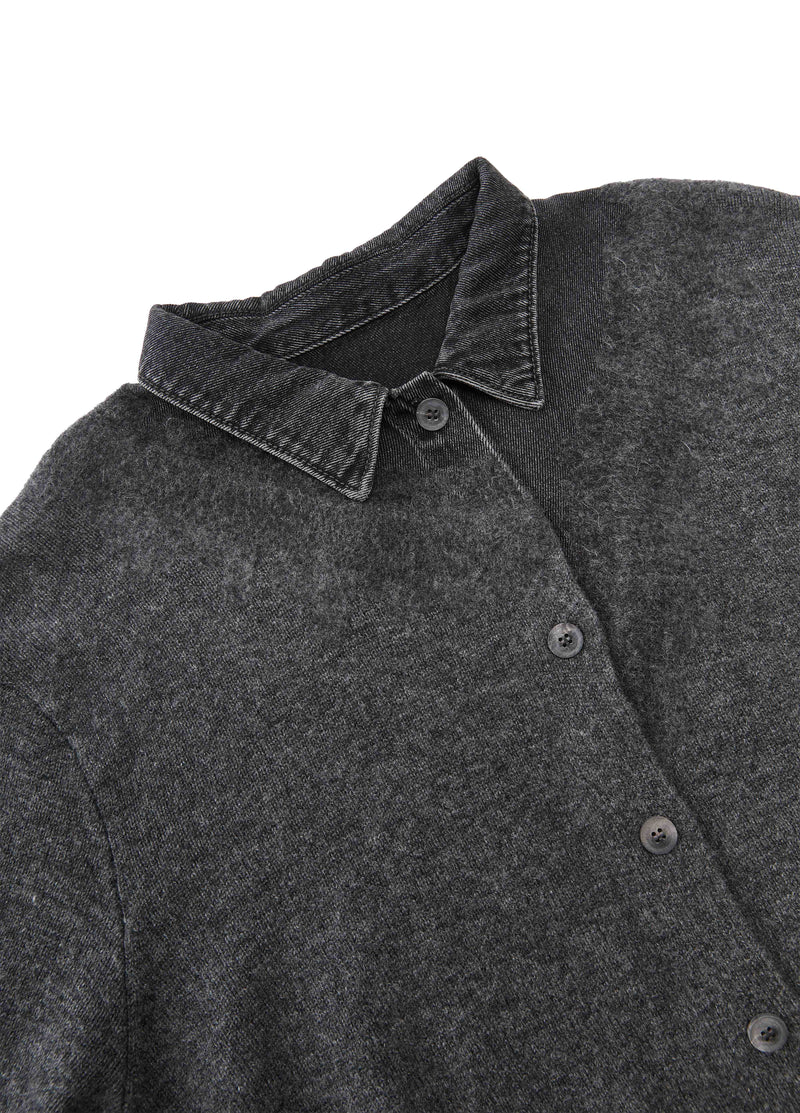 Cardigan / JNBY Wool Yak Blend Denim Patchwork