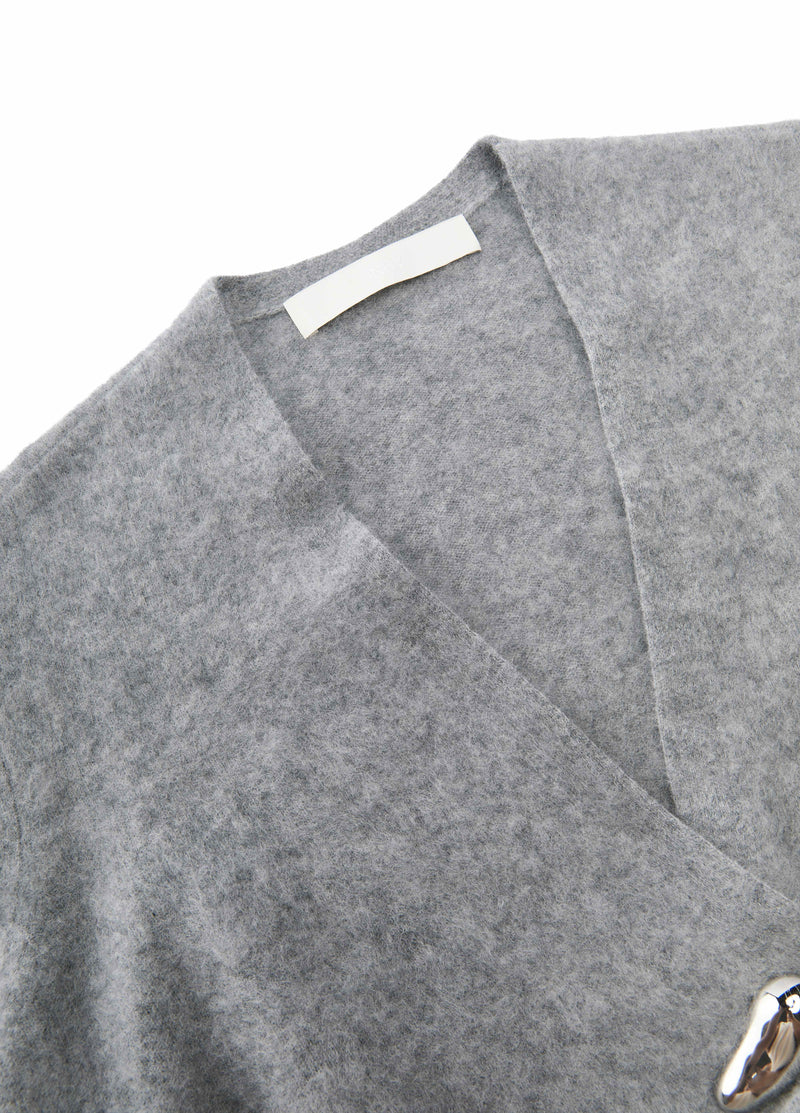 Cardigan / JNBY 100% Wool V-Neck Cropped Sweater