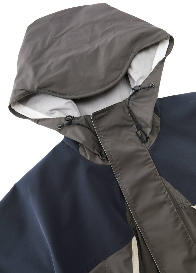 Jacket / JNBY Oversized Hooded Spliced Memory Fabric Jacket