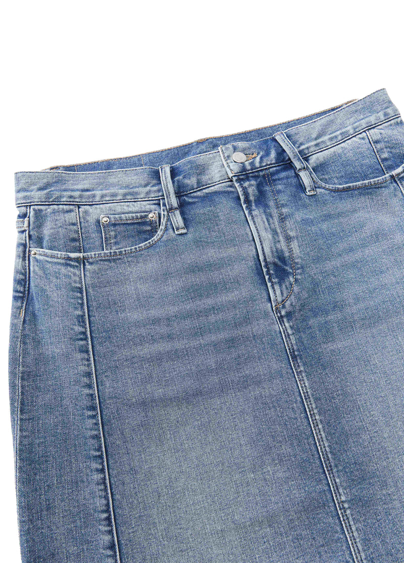 Skirt / JNBY Cotton A-Line Midi Denim Skirt