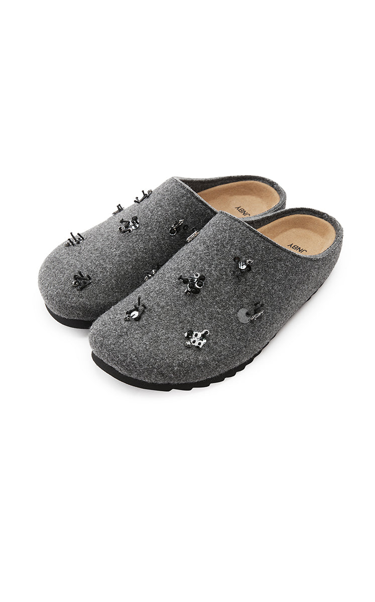 Shoes / JNBY Wool Felt Slip-Ons Shoes Grey