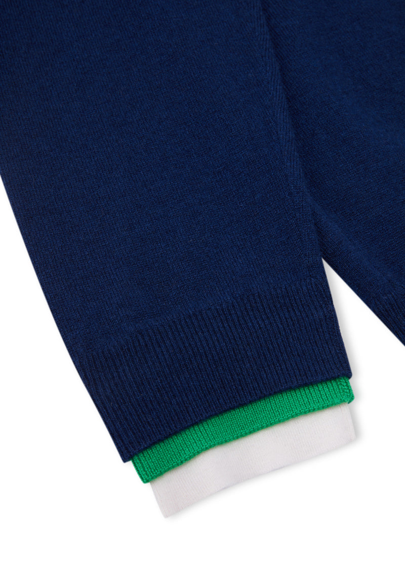 Sweater / JNBY Merino Wool Cashmere Blend V-Neck Pullover