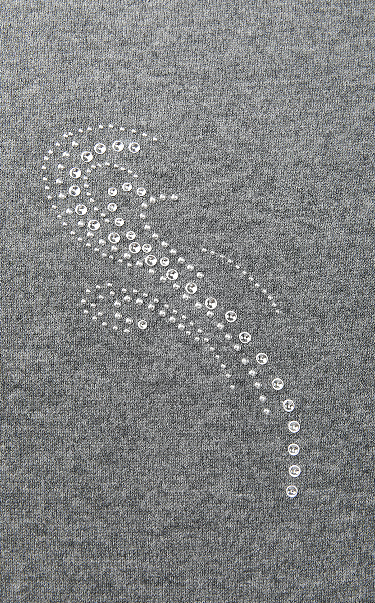Sweater / JNBY Wool-Cashmere Ripple Crystal Embellished Pullover