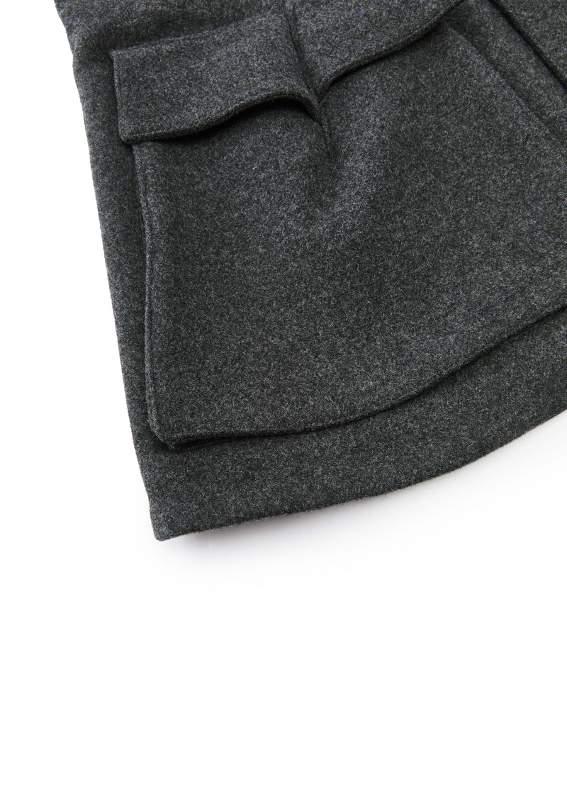 Vest / JNBY Wool Melton Stand Collar Sleeveless Vest