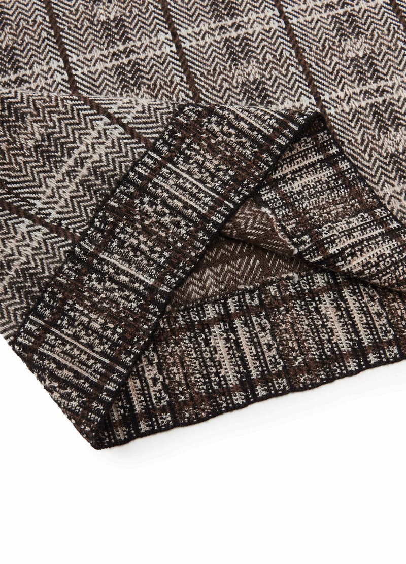 Sweater / JNBY Merino Wool Jacquard Stand Collar Pullover