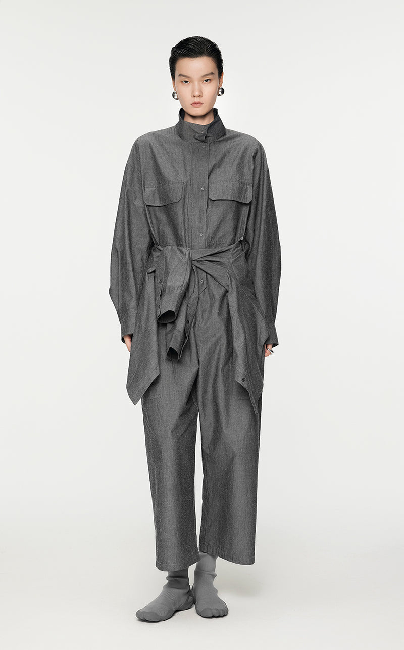 Jumpsuits / JNBY Oversize Eco-Friendly Cotton-Hemp Jumpsuits Black