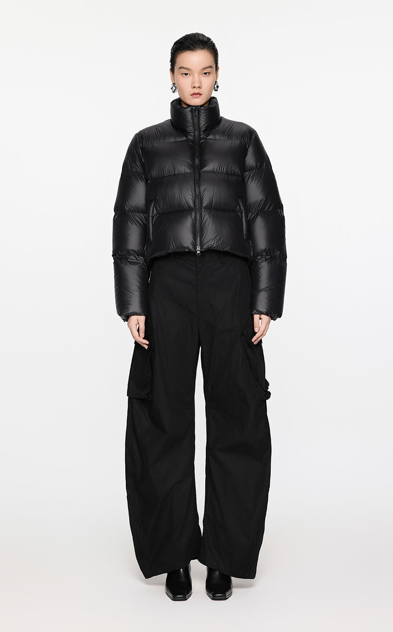 Coat / JNBY Relaxed Stand Collar Down Coat Black