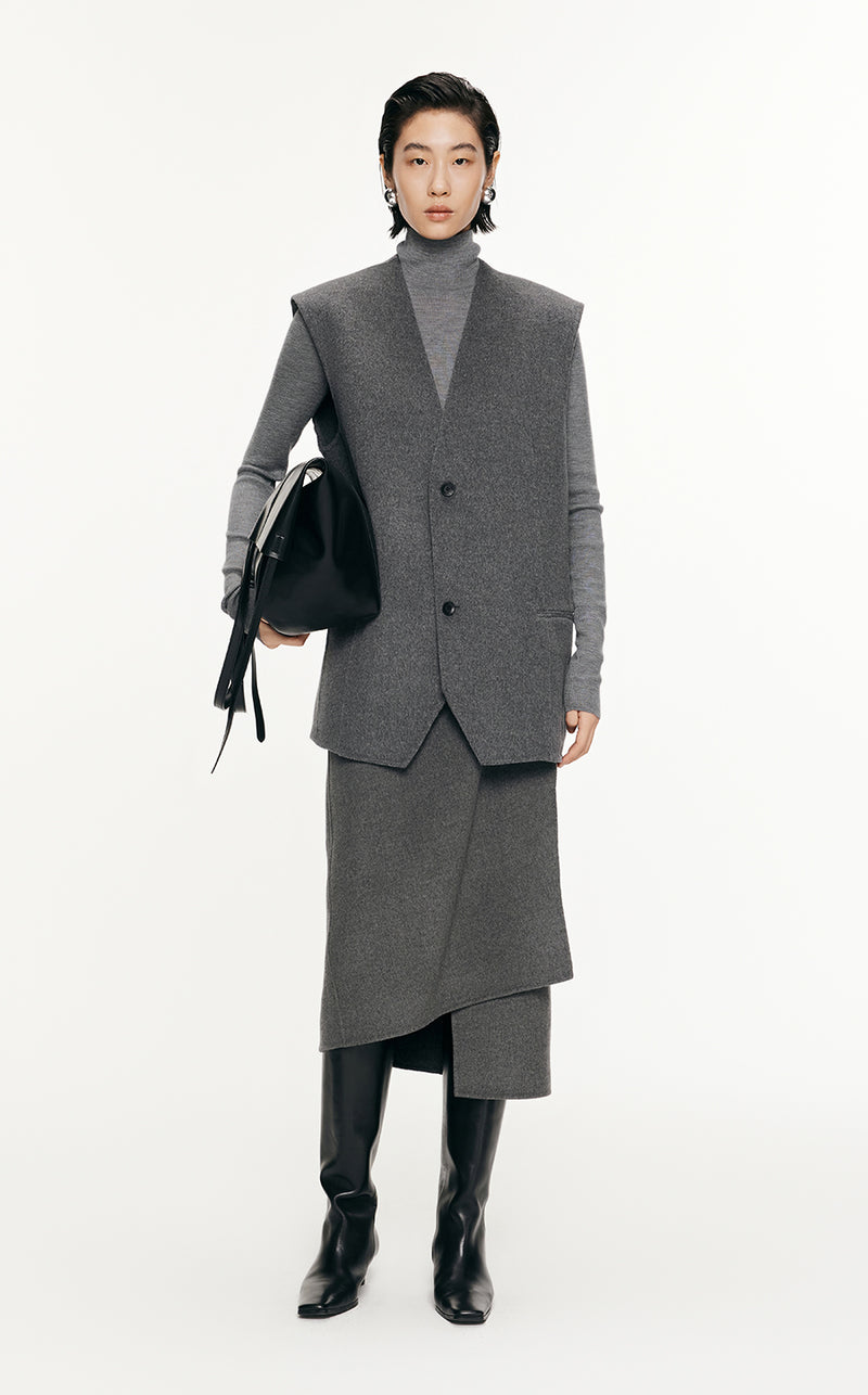 Vest / JNBY Relaxed Wool Vest Coat Grey