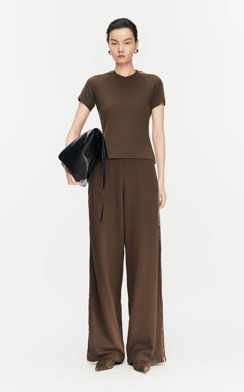 Pants/JNBY Loose Fitting Overlength Pants Brown