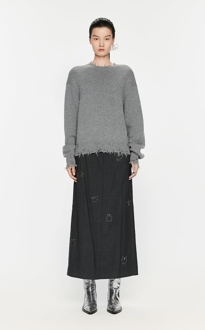 Sweater / JNBY Wool-cashmere Pullover Sweater Grey