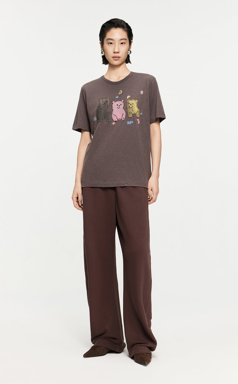 T-shirt /JNBY Fashionable Short-sleeved T-shirt Brown