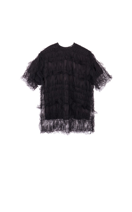T-shirt / JNBY Sheer Mesh Loose-Fit Knit Tee