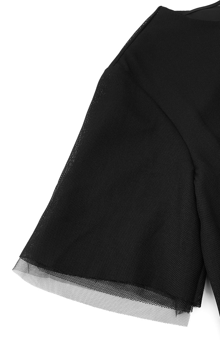 Dress / JNBY Eco A-Line Acetate Mesh Short Sleeve Dress