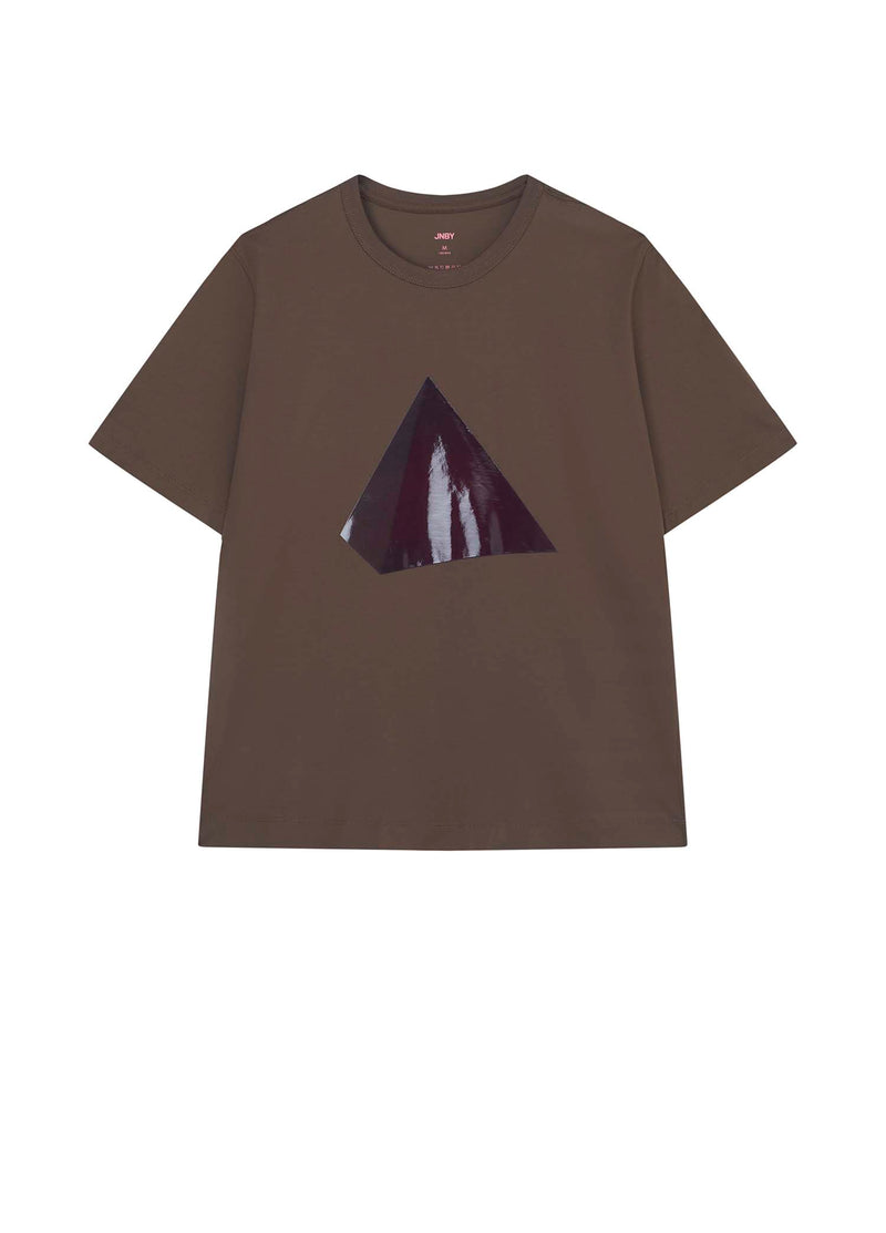 T-Shirt / JNBY Loose Fit Pyramid Print Short Sleeve T-Shirt